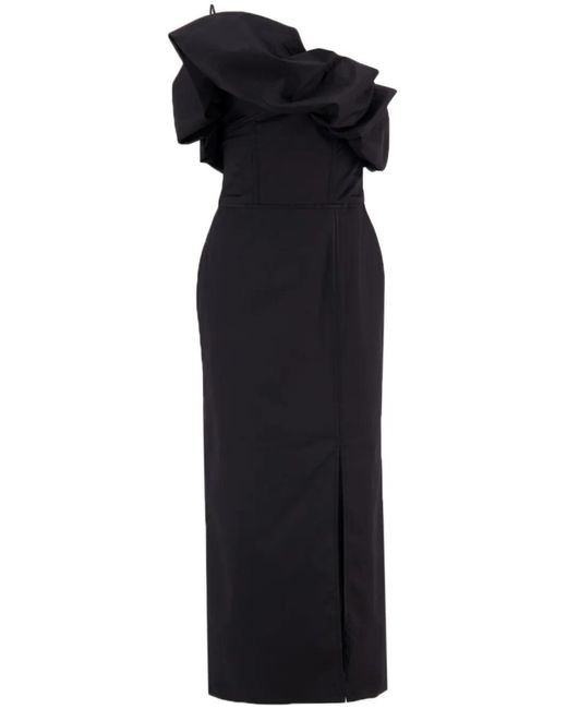 Johanna Ortiz Black Noche Habanera Maxi Dress