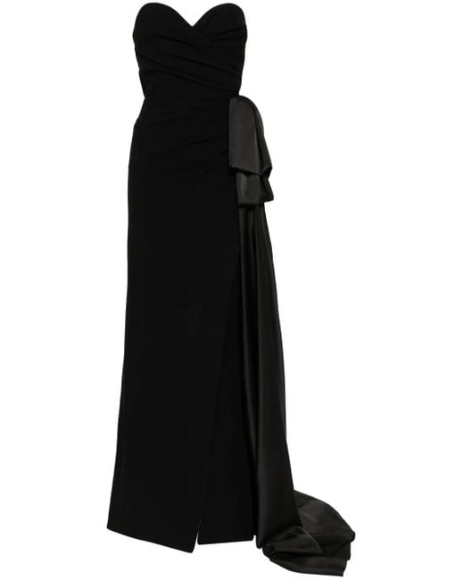 Saiid Kobeisy ストラップレス ロングドレス Black