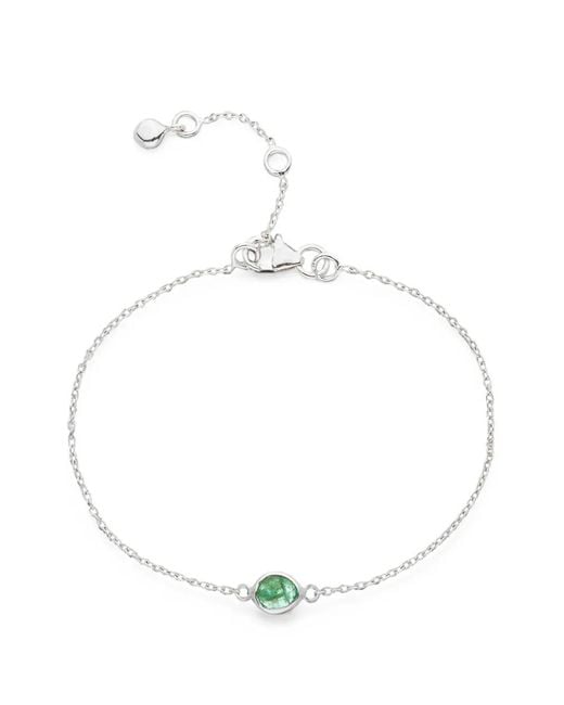 Auree Jewellery White Mini Manhattan Emerald Bracelet
