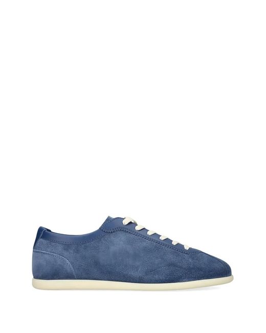 Brunello Cucinelli Blue Lace-Up Leather Sneakers for men