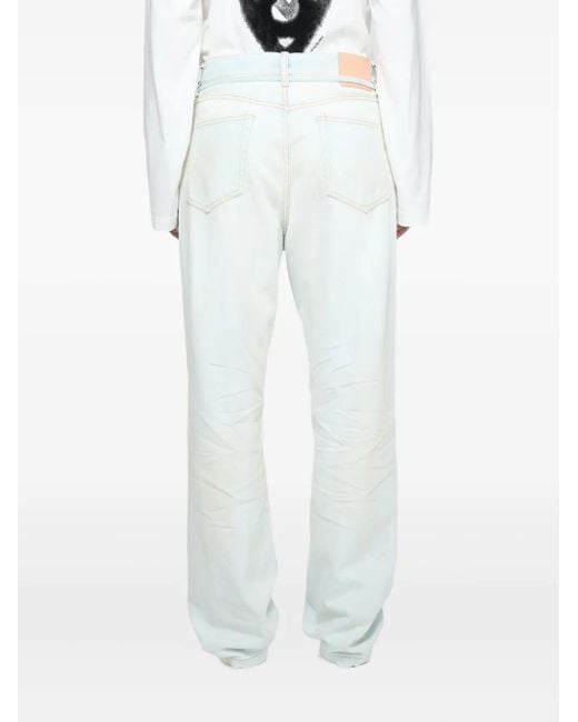 Acne White Straight-Leg Jeans