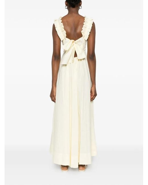 Liu Jo White Ruffled Maxi Dress