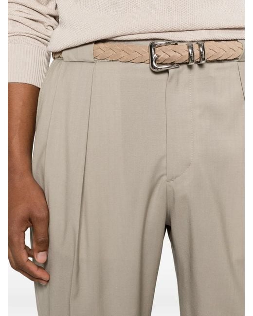 Briglia 1949 White Portobellos Pleated Trousers for men