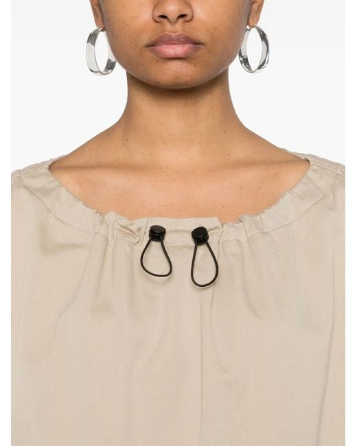 MM6 by Maison Margiela Natural Cotton Gabardine Mini Dress