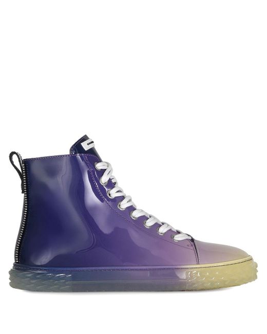 Giuseppe Zanotti Leather Gradient High-shine Sneakers in Purple for Men |  Lyst Canada