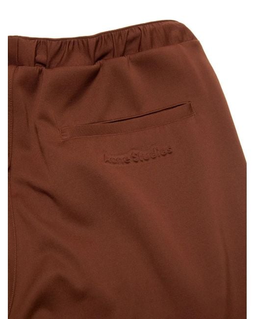 Acne Brown Embroidered Trousers for men
