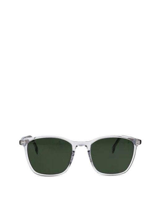 Boss Green Temple Logo Square-Frame Sunglasses for men