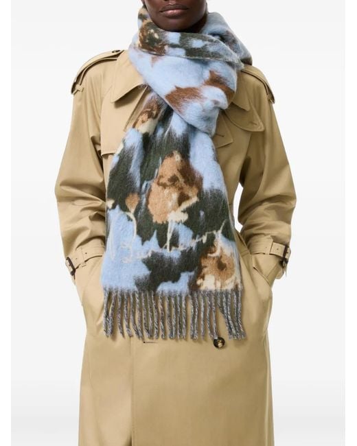 Burberry Gray Patterned Scarve