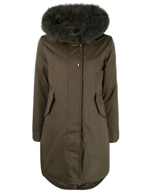 Woolrich Green Military Parka Coat