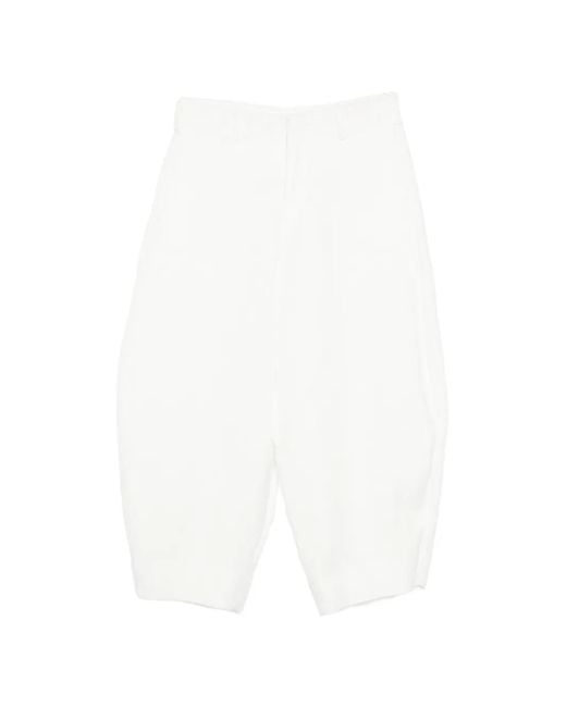 Comme des Garçons White Textured Trousers for men