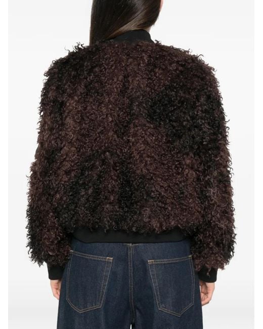 Sacai Black Zip-Up Bomber Jacket