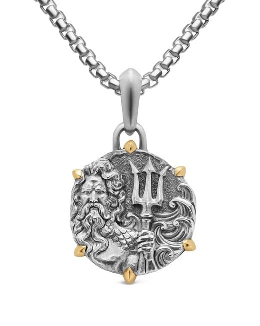 David Yurman Poseidon Amulett in Metallic für Herren