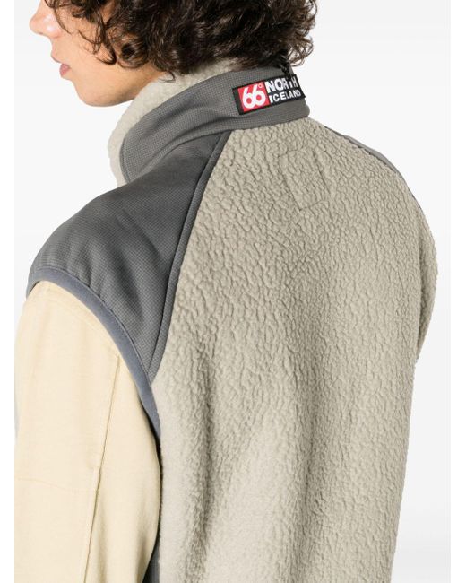66 North Natural Tindur Zip-up Fleece Vest for men