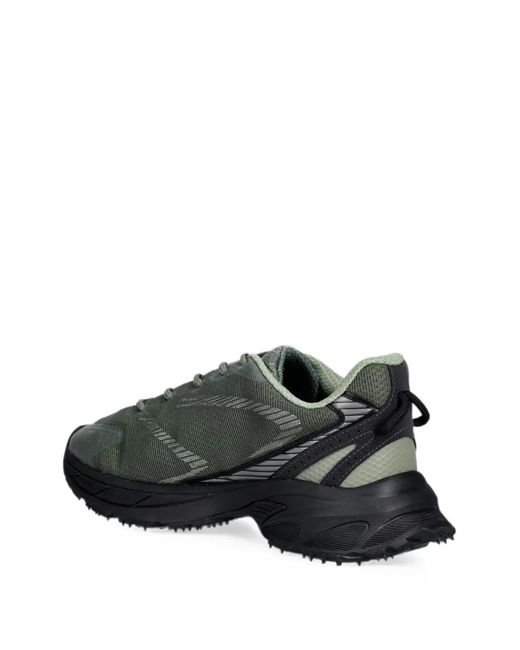 Lacoste Gray L003 Neo Shot Logo-Patch Mesh Sneakers for men