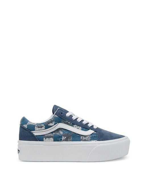 Vans Blue Old Skool Platform Sneakers for men