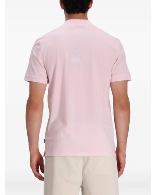 Boss Pink Piqué Polo Shirt for men