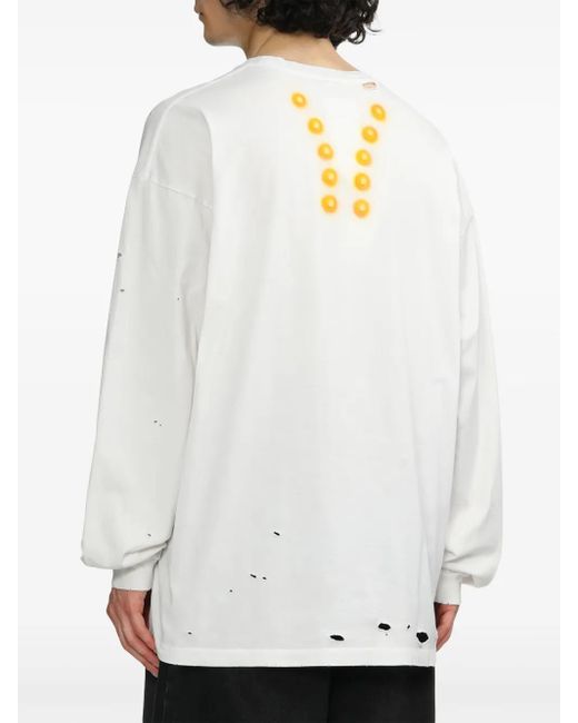 Doublet White Graphic-Print T-Shirt for men