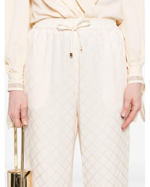 Elisabetta Franchi ジャカード サテンパンツ White