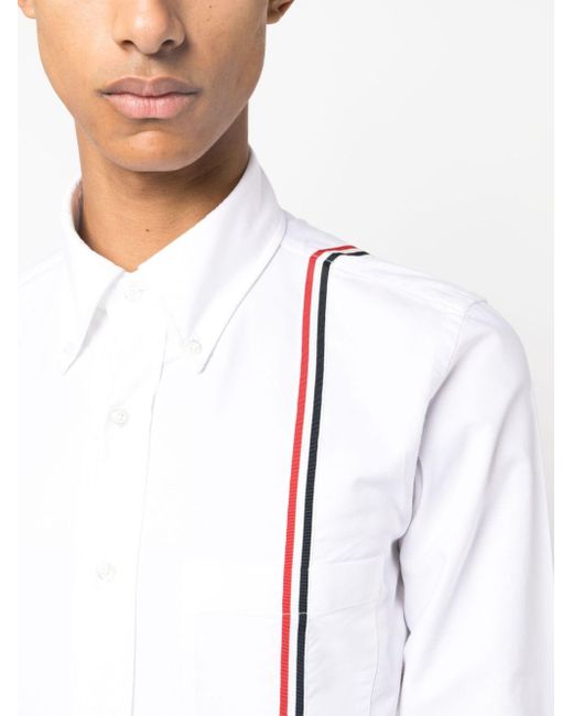 Camisa con rayas RWB Thom Browne de hombre de color White