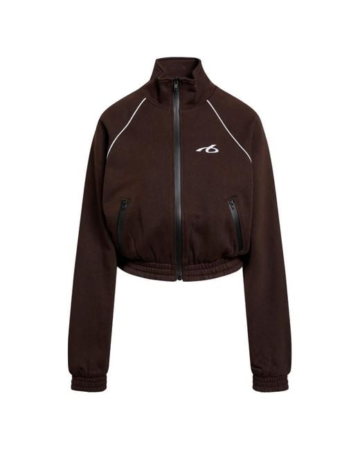 Balenciaga Brown Piped-Trim Performance Tracksuit Jacket