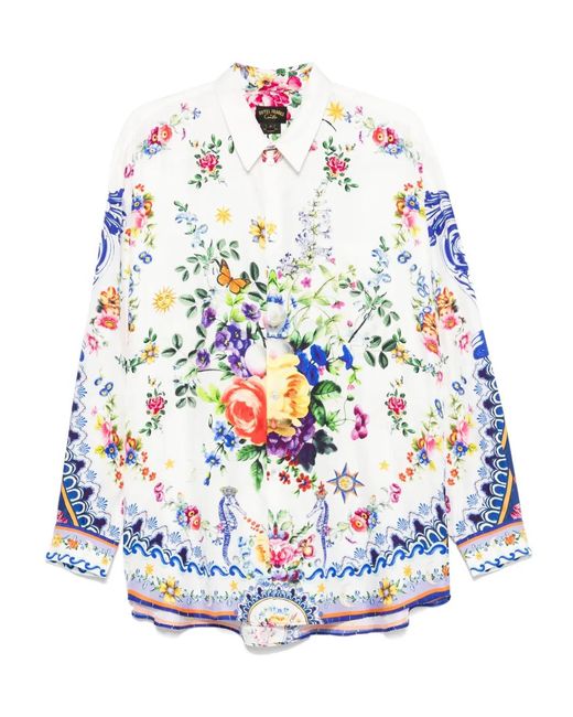 Camilla White Long Sleeve Oversized Shirt for men