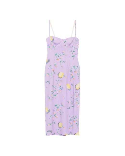Moschino Purple Robe À Imprimé Graphique