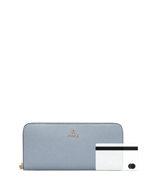 Furla Gray Logo-Lettering Wallet