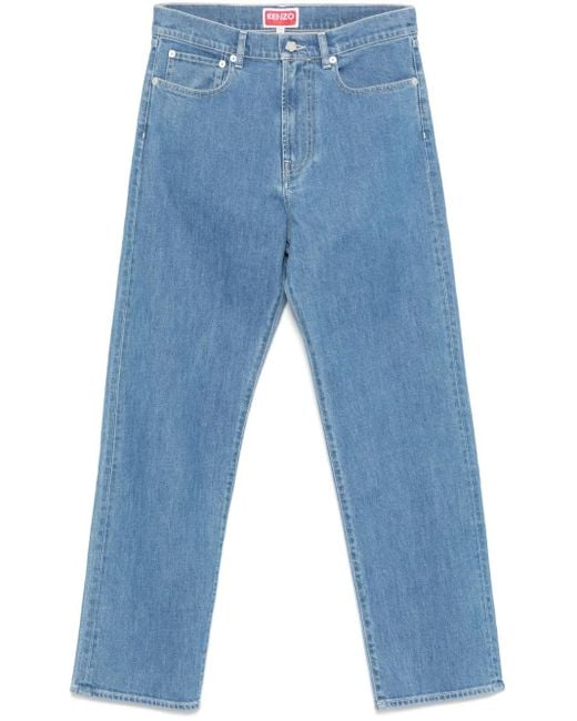 KENZO Blue Asagao Jeans for men