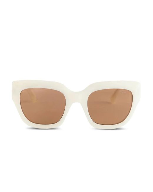 Emilio Pucci Natural Sonnenbrille Mit Eckigem Gestell