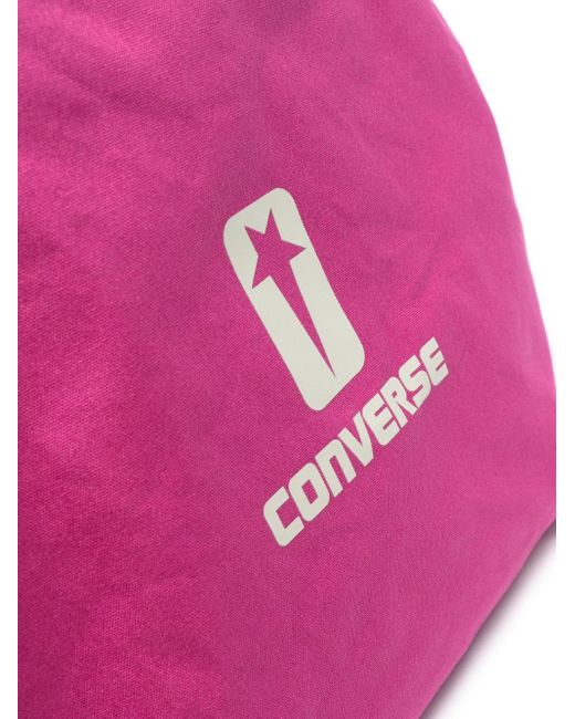 Converse Pink X Drkshdw Logo-print Canvas Tote Bag for men