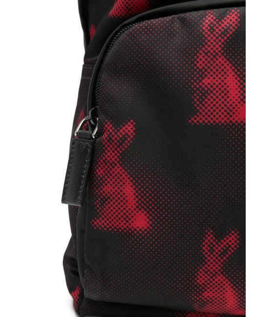 Prada Rucksack Mit Hasen-Print in Black für Herren
