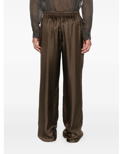 Saint Laurent Brown Button-Fastening Trousers for men