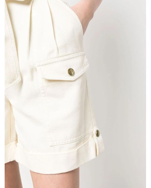 Bermudas Cargo Con Cinturón Twinset de color Natural
