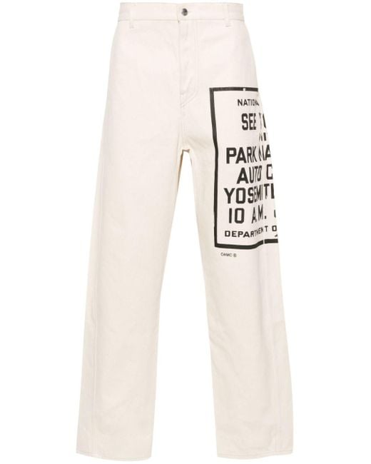 OAMC White Tarn Loose-Fit Trousers for men