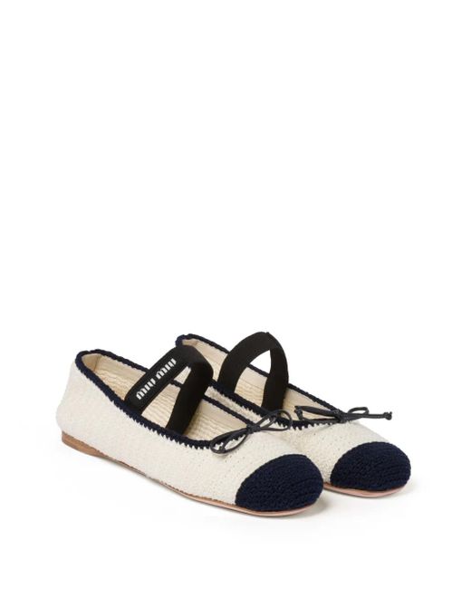 Miu Miu Natural Logo Ballerina