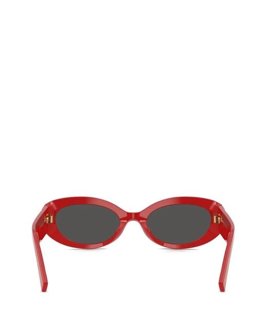 Dolce & Gabbana Red Oval-Frame Sunglasses