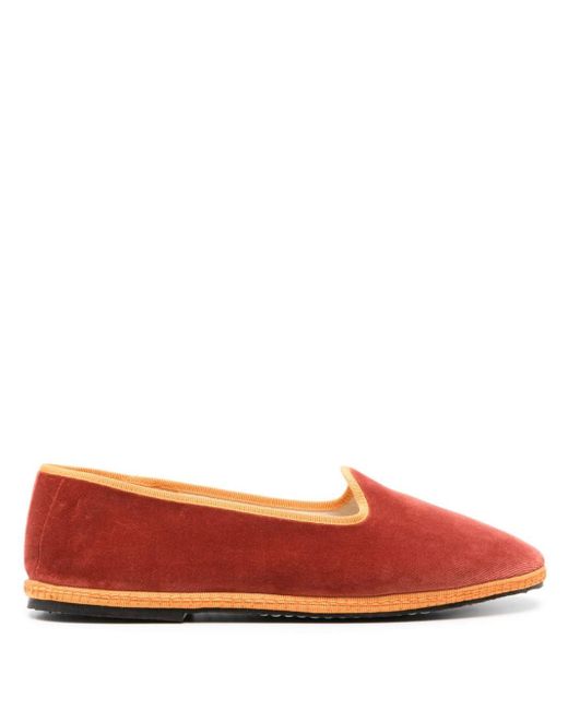 Scarosso Red William Iv Velvet Loafers for men