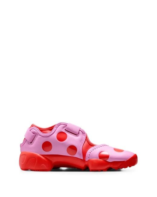 Nike Red Air Rift Polka-Dot Split-Toe Sneakers