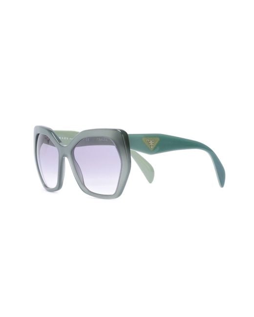 Prada Hexagonal Frame Sunglasses in Green Lyst