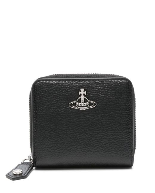 Vivienne Westwood Black Mittelgroßes Portemonnaie mit Reißverschluss