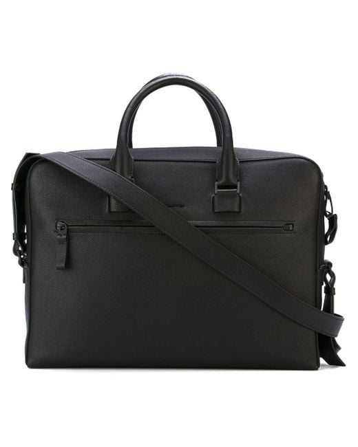 Lanvin Black Classic Laptop Bag for men