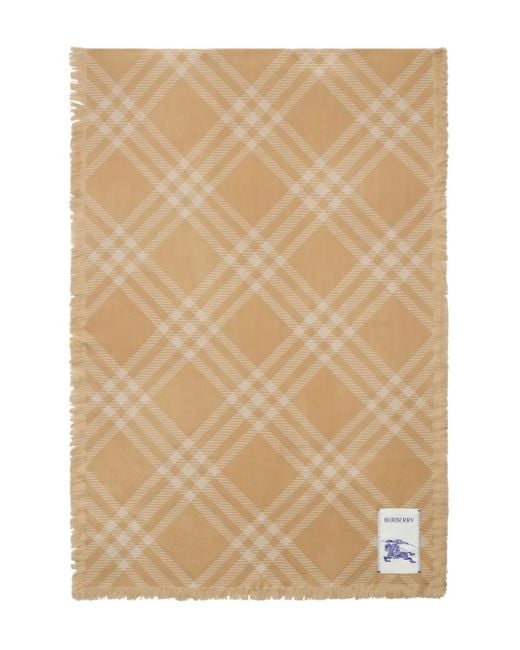 Burberry Natural Wide Check-Print Scarf