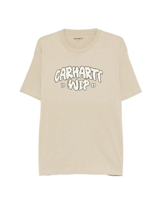 Carhartt White Logo-Print Crew-Neck T-Shirt for men