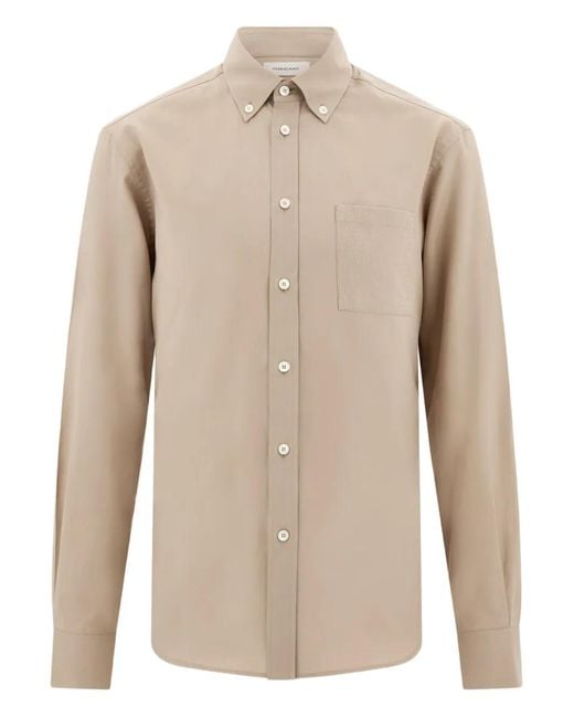 Ferragamo Natural Patch-Pocket Shirt for men