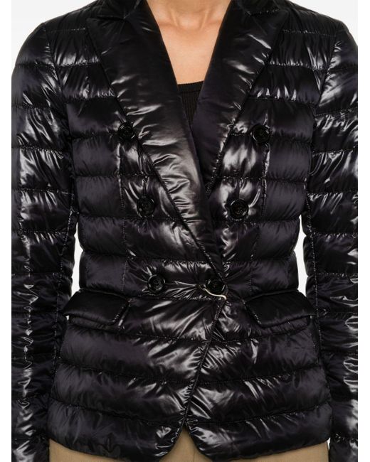 Herno Black Double-breasted Puffer Jacket