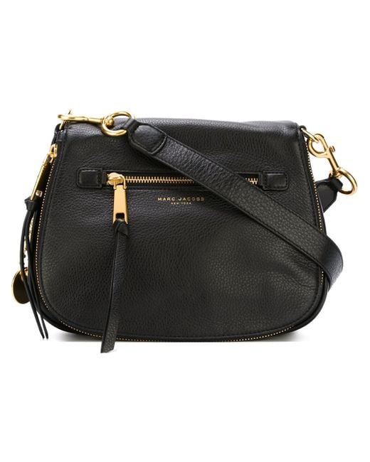 Marc jacobs 'recruit' Saddle Crossbody Bag in Black | Lyst