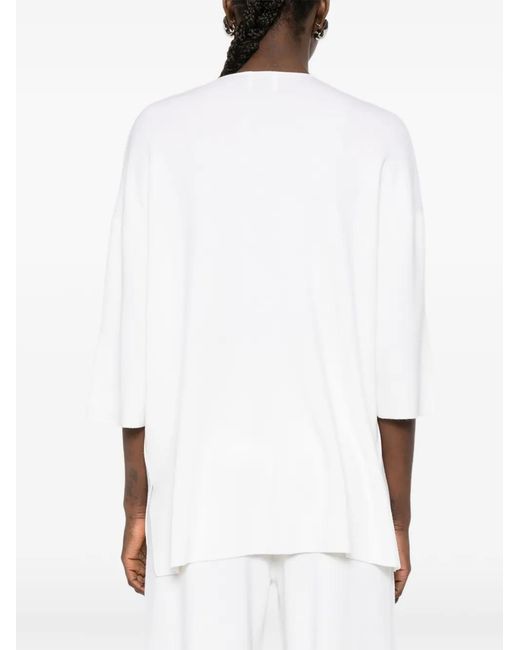 Jersey Con Cuello Cuadrado Allude de color White
