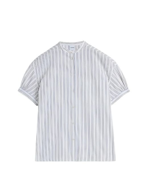 Aspesi White Striped Short Sleeves Shirt