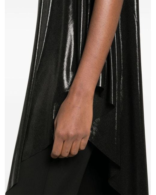 Norma Kamali Black One-shoulder Asymmetric Tunic