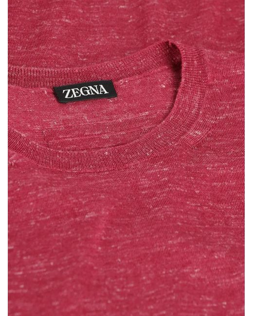 Zegna Red Crew-Neck Sweater for men